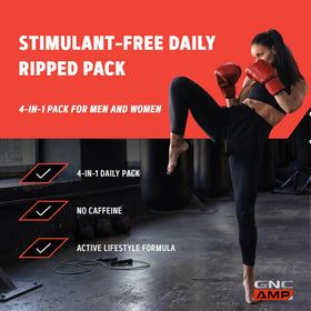 GNC AMP Ripped Vitapak contenant un paquet quotidien