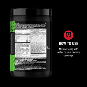 GNC Amplified Greens Blend Pomme Grenade et Myrtille 381g avec des fruits