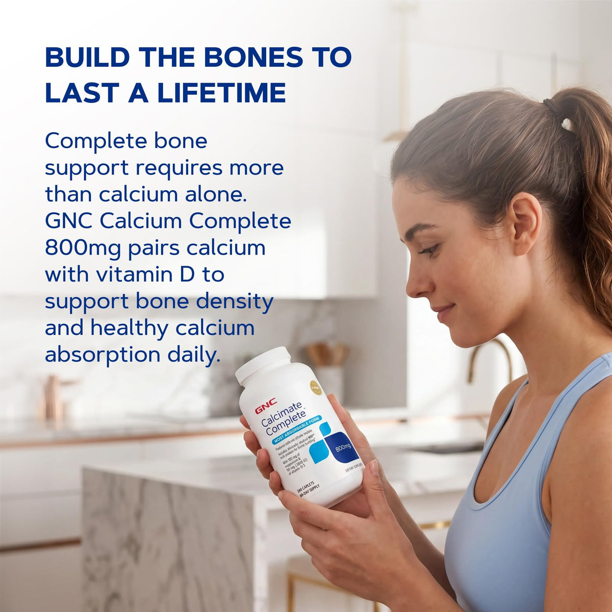 GNC Calcium 800mg vue d'ensemble du produit