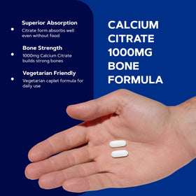 GNC Calcium Citrate 1000mg étiquette avec ingrédients