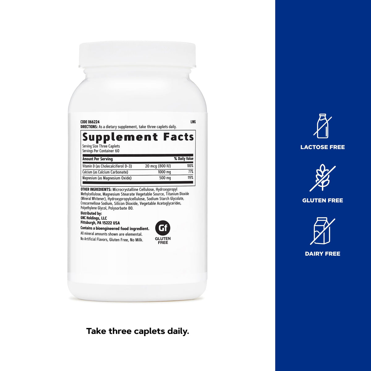 GNC Calcium Plus Magnésium & Vitamine D-3 1000mg packaging