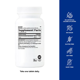 GNC Complément Alimentaire B6 200mg comprimés sur fond blanc