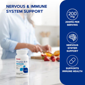 GNC Complément Alimentaire B6 200mg tableau des ingrédients