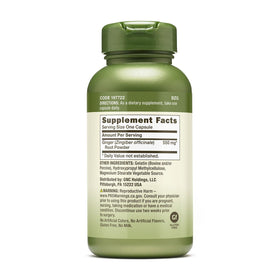 GNC Complément Alimentaire Racine de Gingembre 550mg vue latérale