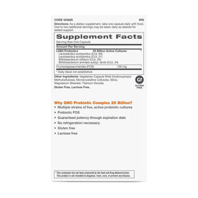 GNC Complex Probiotique 25 Milliards CFU - emballage