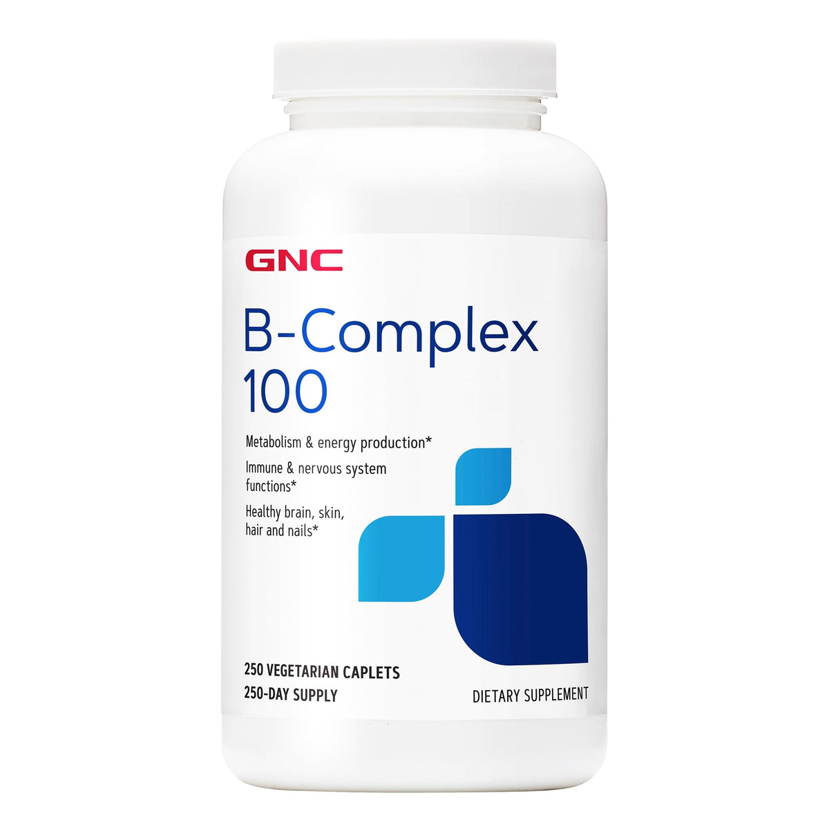 GNC Complexe Vitaminique B 250 comprimés végétariens vue de face