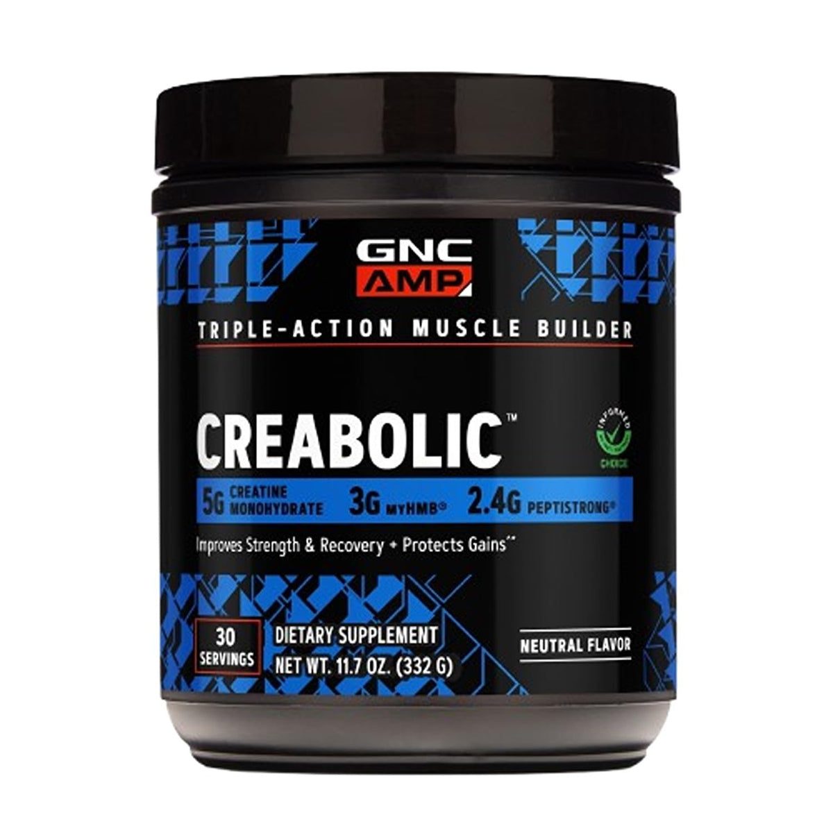GNC Creabolic Poudre de Créatine Monohydrate 408g vue de face