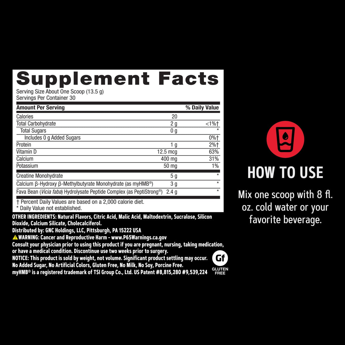 GNC Creabolic Poudre de Créatine Monohydrate 481g Citronnade avec shaker