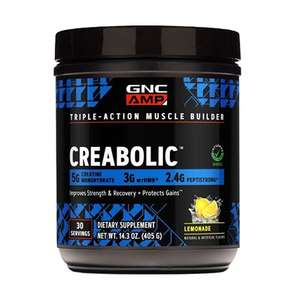 GNC Creabolic Poudre de Créatine Monohydrate 481g Citronnade vue de face