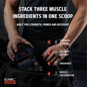 GNC Creabolic Poudre de Créatine Monohydrate 490g sur une table