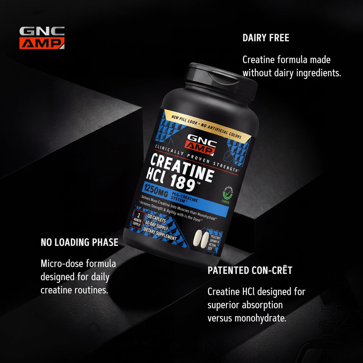 GNC Creatine HCl 189 in a fitness setting with weights