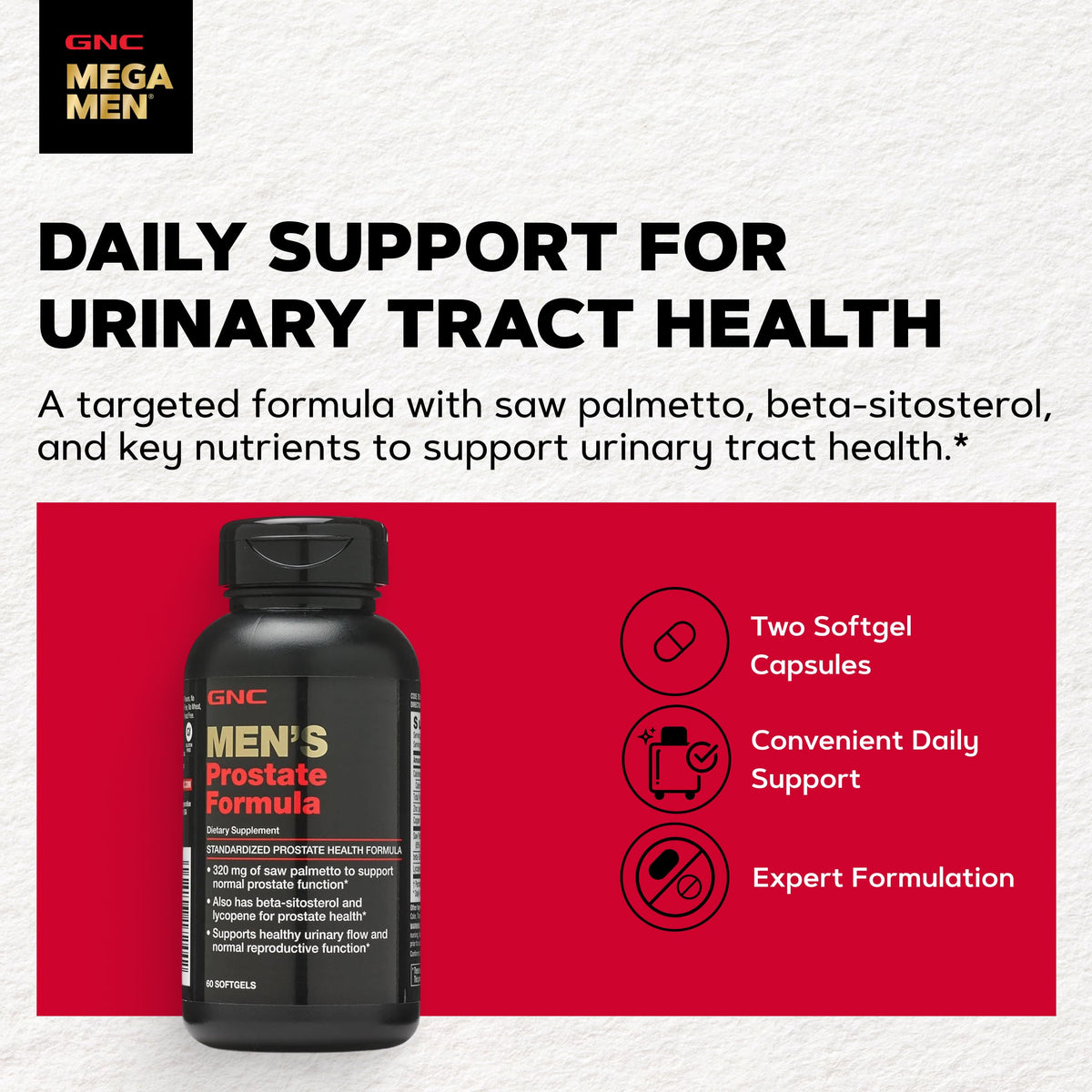 GNC Formule Prostate Homme - Étiquette du produit