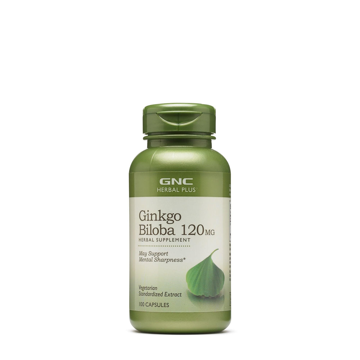 GNC Ginkgo Biloba 120 mg Complément Alimentaire Végétarien vue avant