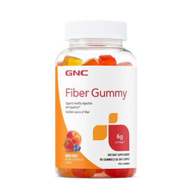 GNC Gummies de Fibres 6g, pot de 90 gommes saveur mélangée