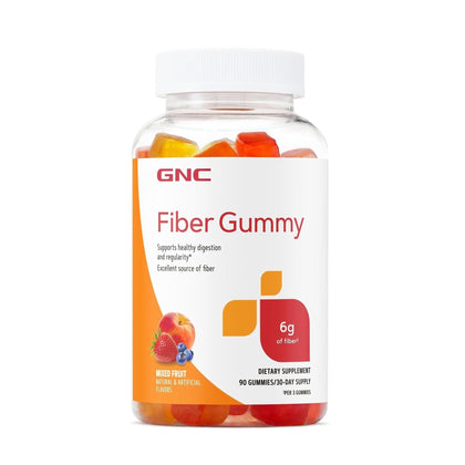 GNC Gummies de Fibres 6g, pot de 90 gommes saveur mélangée