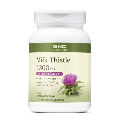 GNC Herbal Plus Chardon-Marie 1300mg vue avant de l'emballage