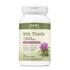 GNC Herbal Plus Chardon-Marie 1300mg vue avant du flacon