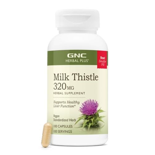 GNC Herbal Plus Chardon-Marie Extra Fort 1300mg 100 Comprimés vue avant