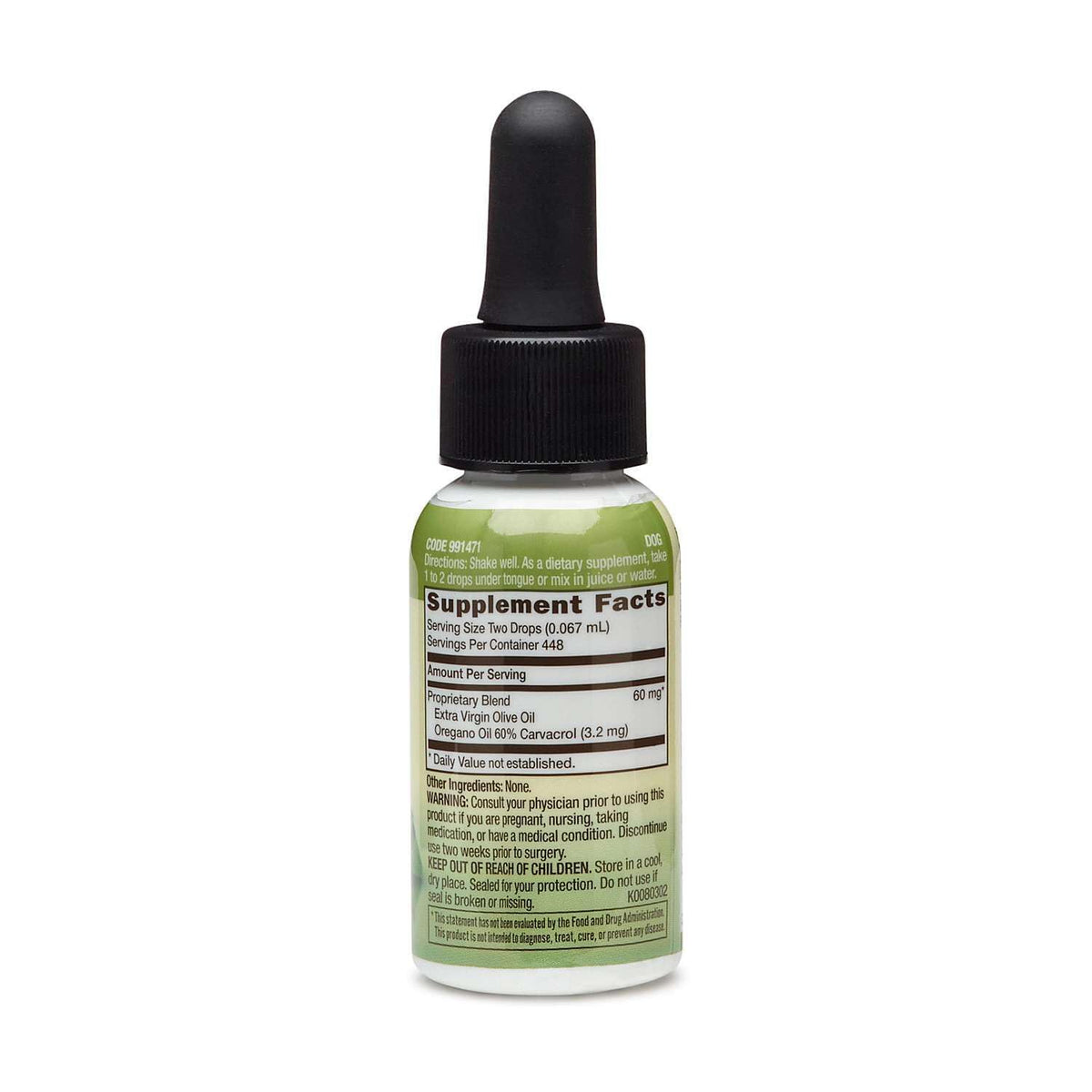 GNC Huile d'Origan 45g vue de côté