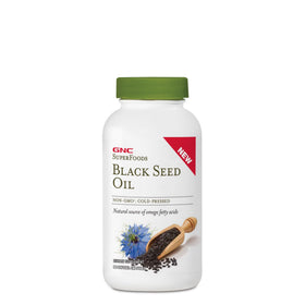 GNC Huile de Graines Noires 90 capsules vue de face