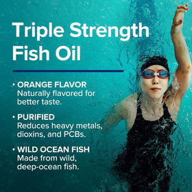 GNC Huile de Poisson Triple Force avec ingrédients naturels