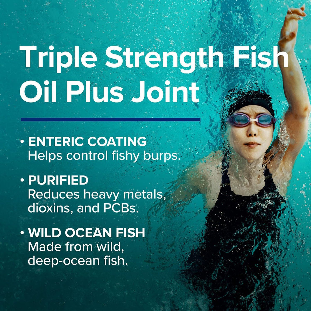 GNC Huile de Poisson Triple Force Plus Articulations avec fruits et légumes