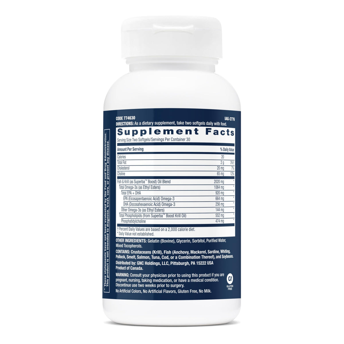 GNC Huile de Poisson Triple Force Plus Huile de Krill packaging