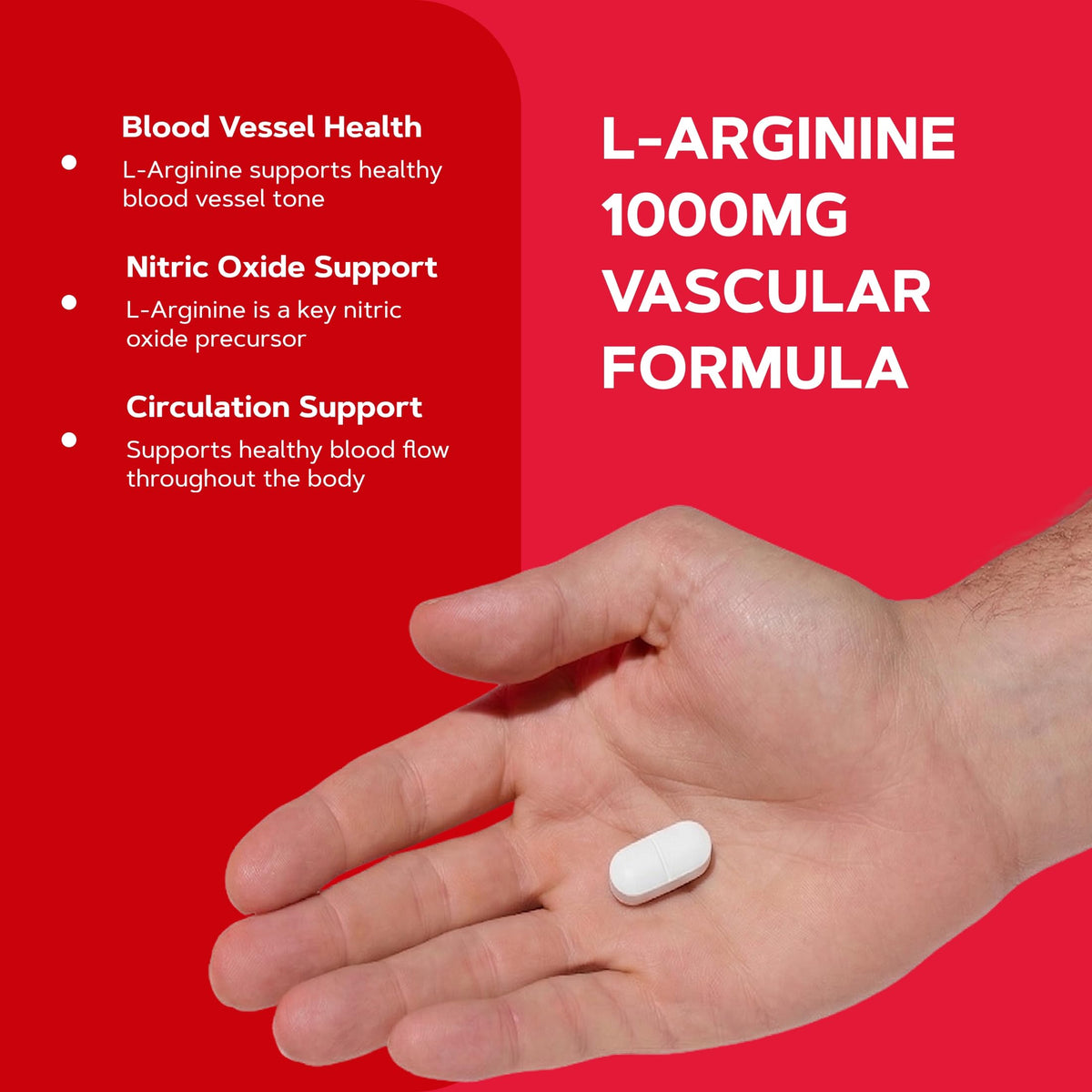 GNC L-Arginine 1000mg gélules avec un verre d'eau