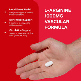 GNC L-Arginine 1000mg gélules avec un verre d'eau