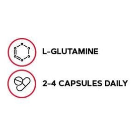 GNC L-Glutamine 1500mg 90 capsules vue supérieure