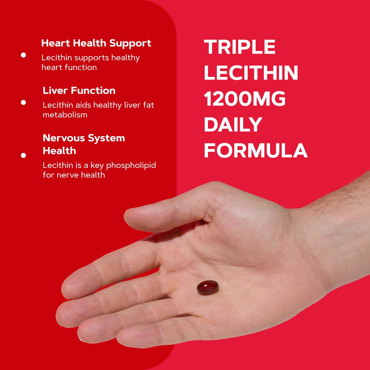 GNC Lecithine Triple 1200mg 90 gélules - boîte ouverte avec gélules