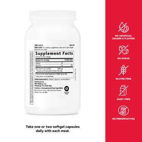 GNC Lecithine Triple 1200mg 90 gélules - présentation sur une table