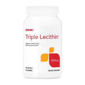 GNC Lecithine Triple 1200mg 90 gélules - vue de face