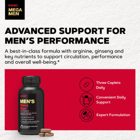GNC Maca Man 60 capsules, vue latérale sur l'étiquette