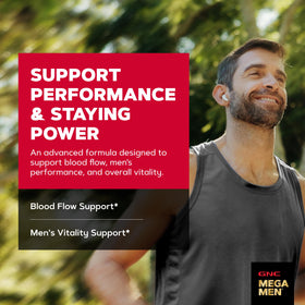 GNC Maca Man capsules, vue arrière avec ingrédients