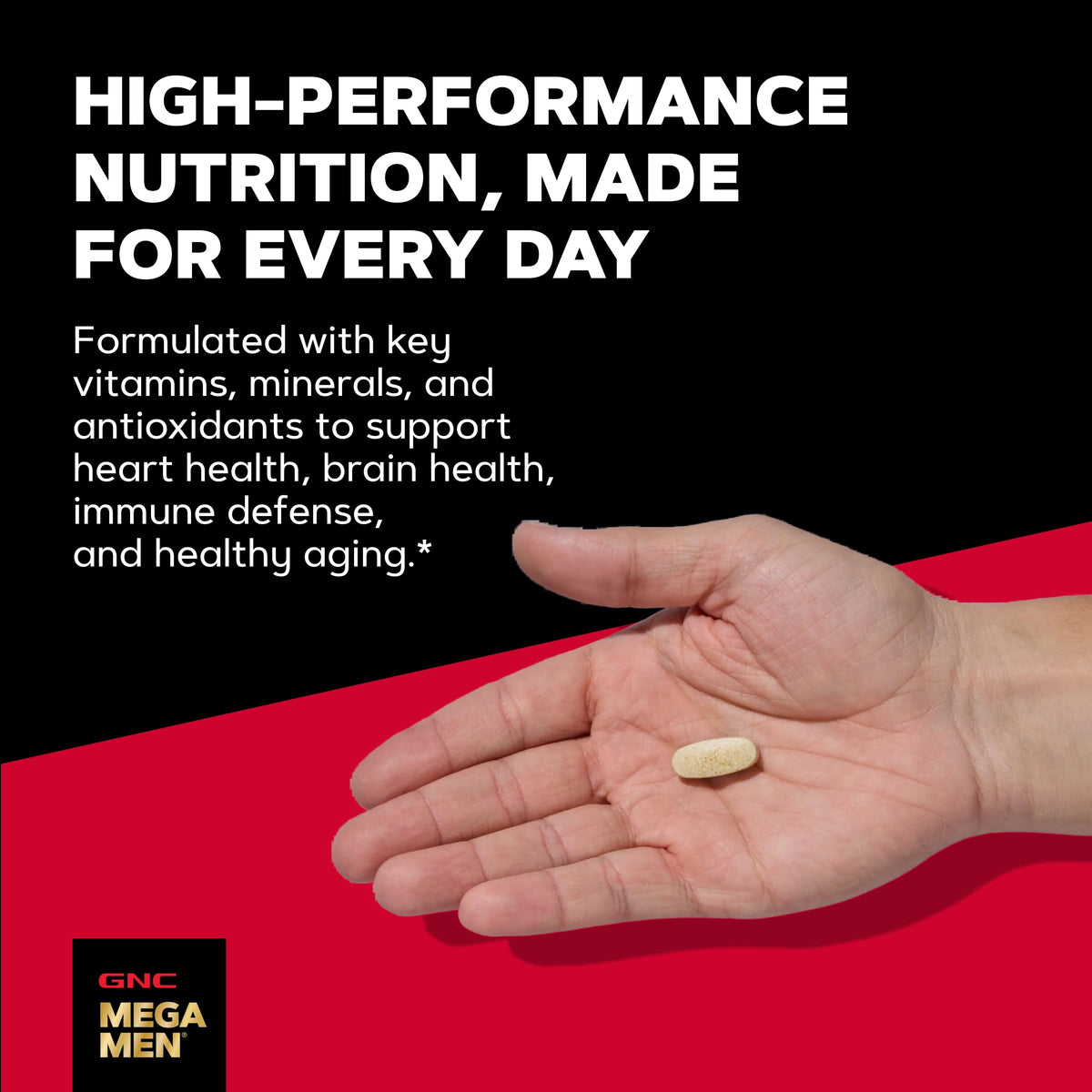 GNC Mega Men 50 Plus, emballage et étiquetage