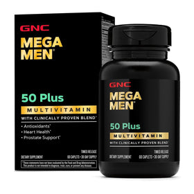 GNC Mega Men 50 Plus multivitamines 60 comprimés vue avant