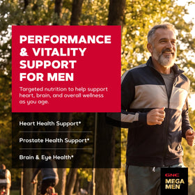 GNC Mega Men 50 Plus Multivitamines, format comprimé