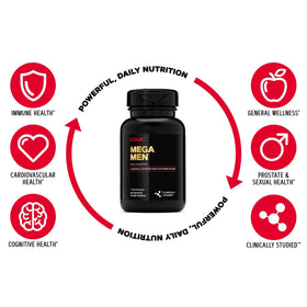 GNC Mega Men Multivitamin 90 comprimés et fruits frais
