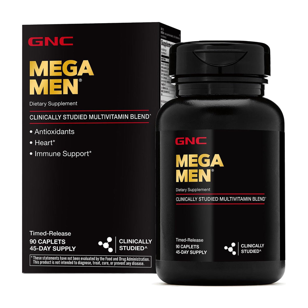 GNC Mega Men Multivitamin 90 comprimés vue avant