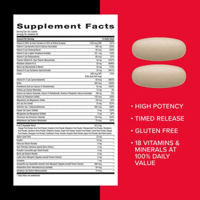 GNC Mega Men Multivitamin caplets en gros plan