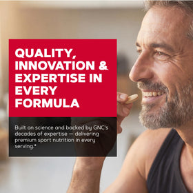 GNC Mega Men Sport Multivitamin 180 capsules close-up