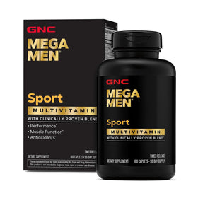 GNC Mega Men Sport Multivitamin 180 capsules front view