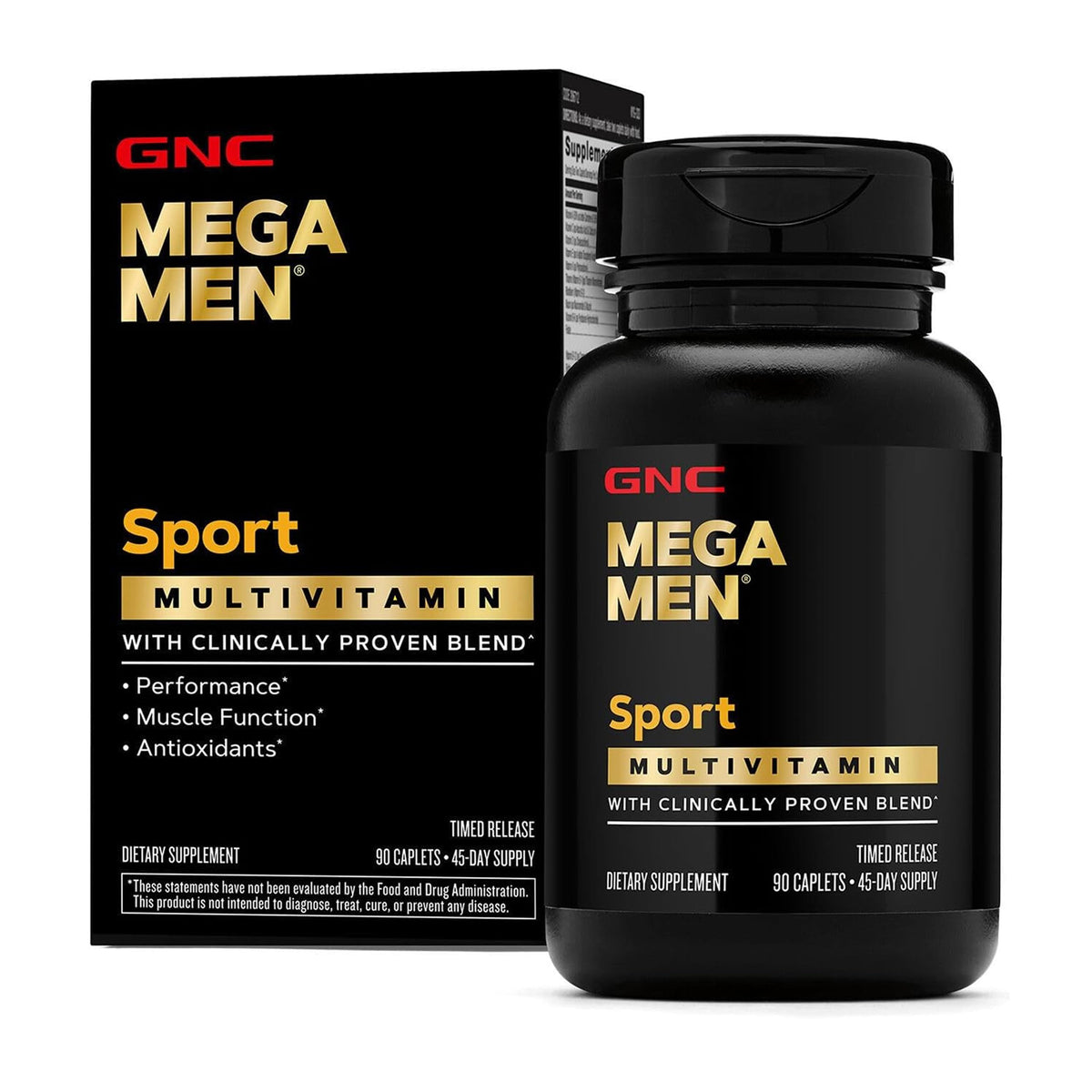 GNC Mega Men Sport Multivitamin 90 comprimés vue de face