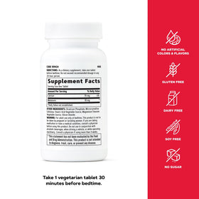 GNC Melatonin 10mg comprimés d'une main