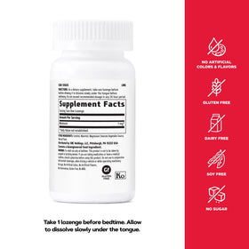 GNC Melatonin 1mg pastilles cerise dans la main