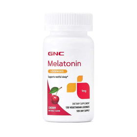 GNC Melatonin 1mg pastilles cerise en emballage