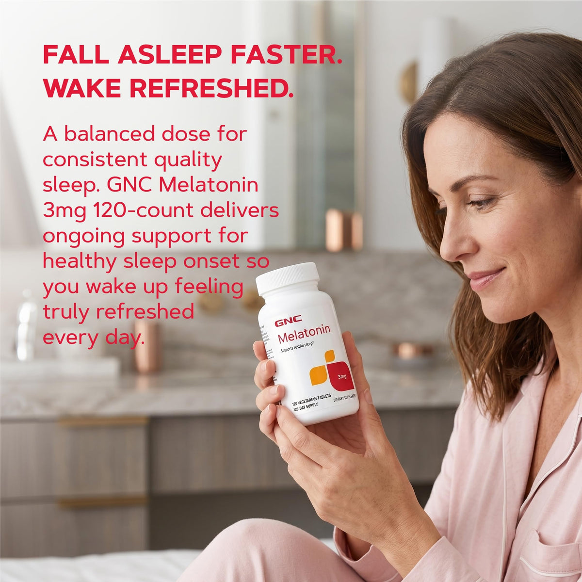 GNC Melatonine 3mg 120 tablettes détail des comprimés