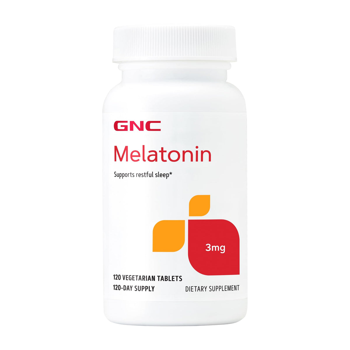 GNC Melatonine 3mg 120 tablettes vue de face