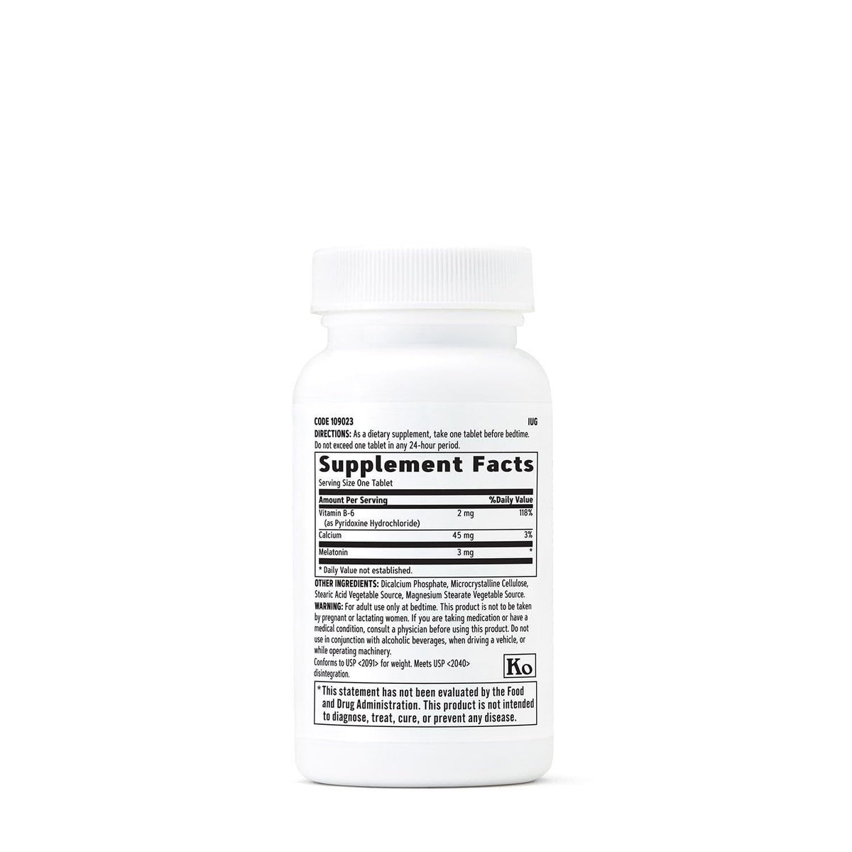 GNC Mélatonine 3mg comprimés dans une main